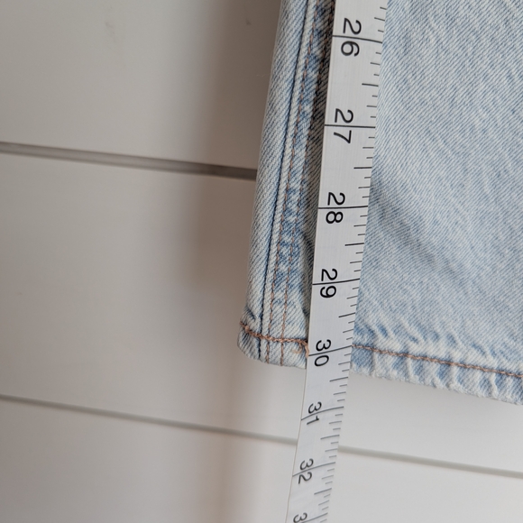 American Eagle Strigid Highest Rise Baggy Straight Jean Size 2 Crossover Waist - Picture 5 of 14